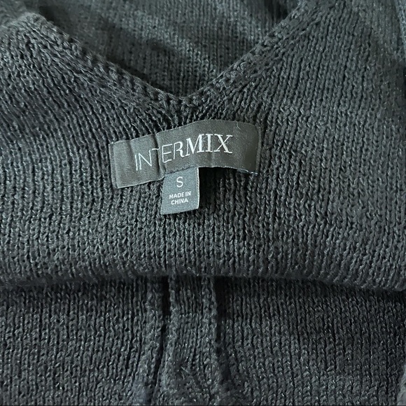 INTERMIX Felicity Button Front Cami Top Black S - Picture 7 of 7